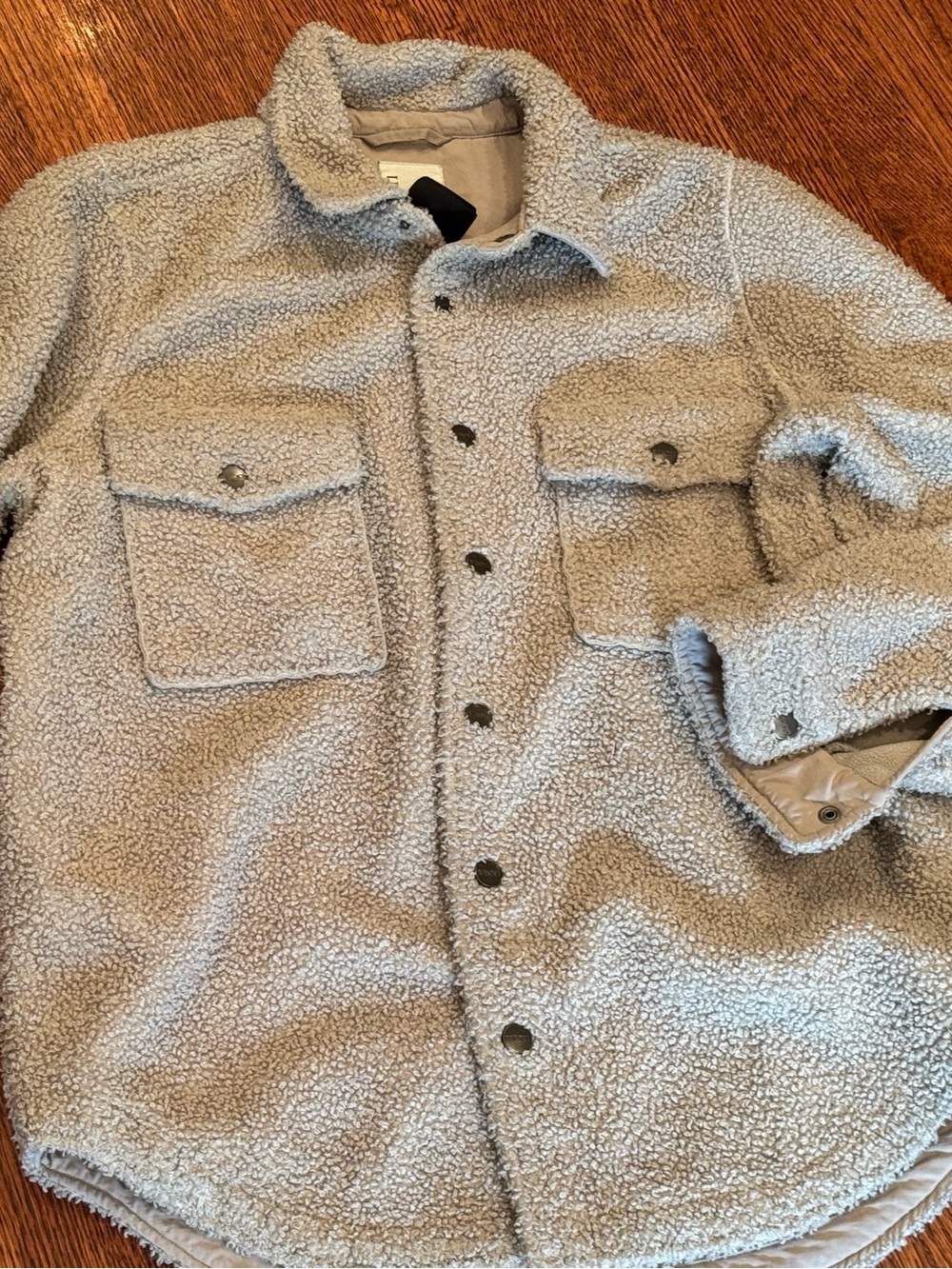Vuori tan sycamore Sherpa snap Up Jacket in dark salt beige  women’s small